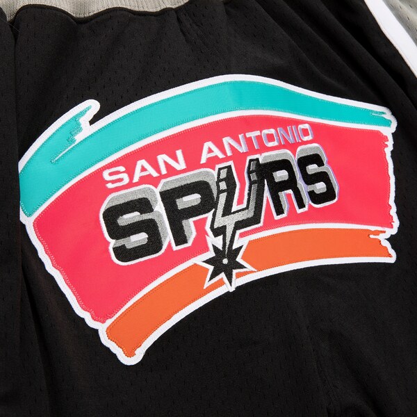 San Antonio Spurs Black 1999 NBA Finals Logo Just Don Shorts
