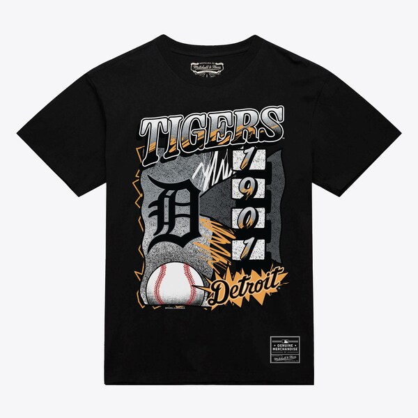 Detroit Tigers Black Overspray T-Shirt