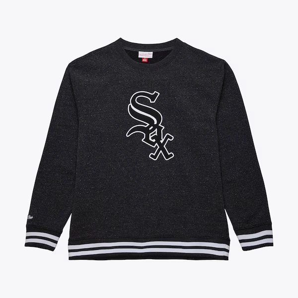 Chicago White Sox Black Snow Washed Vintage Logo Fleece Pullover Sweatshirt
