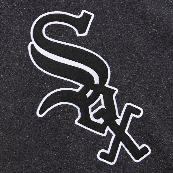 Chicago White Sox Black Snow Washed Vintage Logo Fleece Pullover Sweatshirt