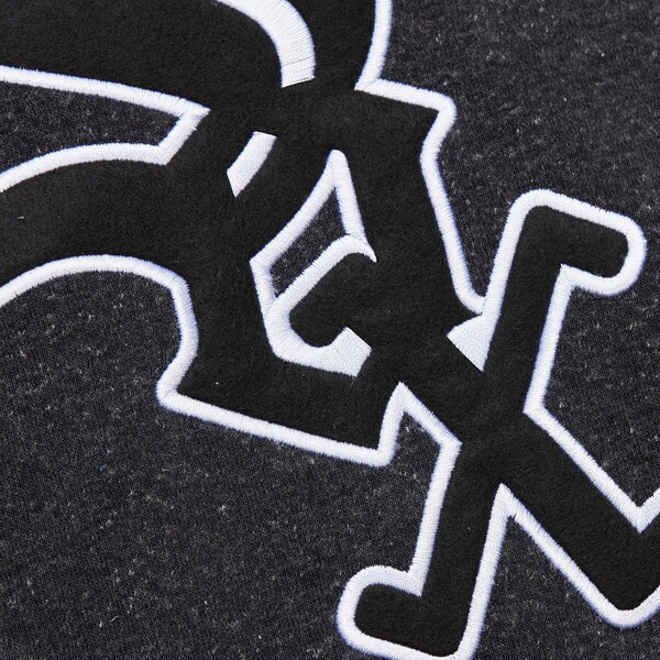 Chicago White Sox Black Snow Washed Vintage Logo Fleece Pullover Sweatshirt