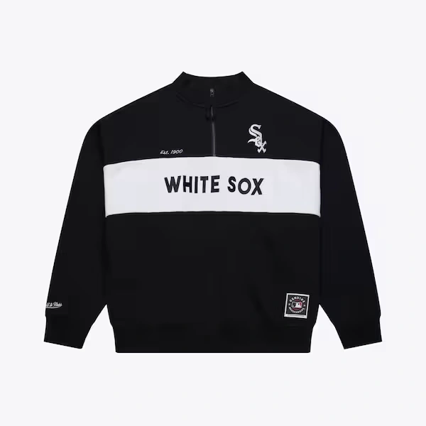 Women's Chicago White Sox Black Quarter-Zip Sweatshirt