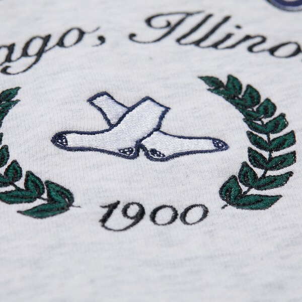 Women's Chicago White Sox Heather Gray Cropped Fleece Toggle Pullover Sweatshirt