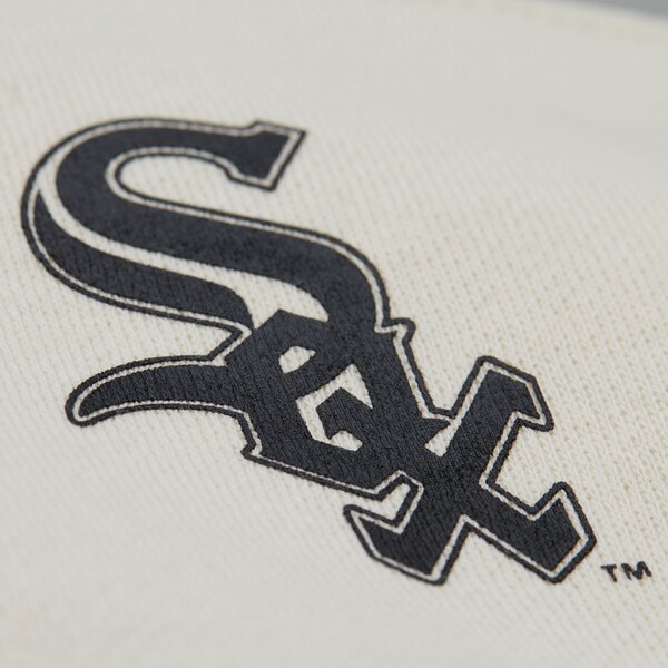 Women's Chicago White Sox Black Blocked Fleece Pullover Sweatshirt