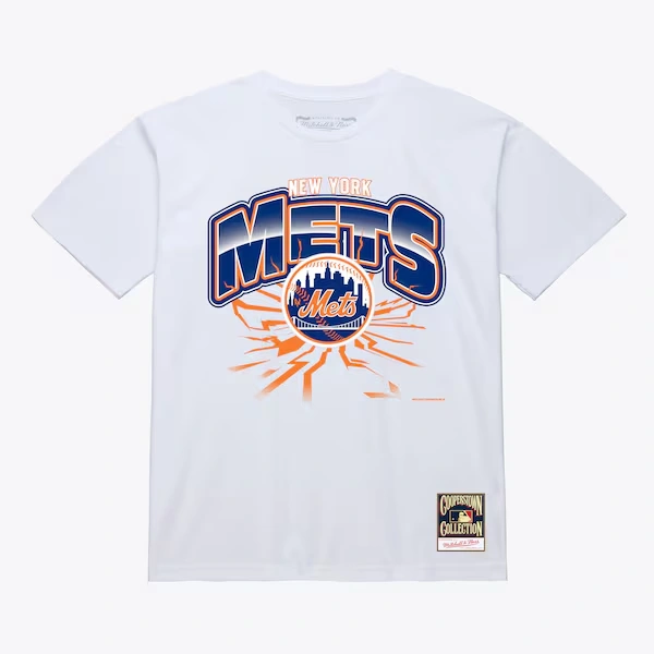 New York Mets White Earthquake T-Shirt