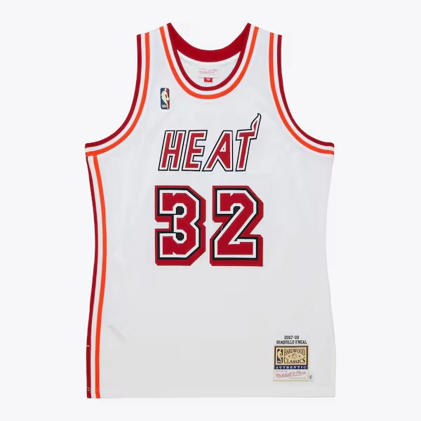 Shaquille O'Neal Miami Heat 2007-08 White Authentic Jersey