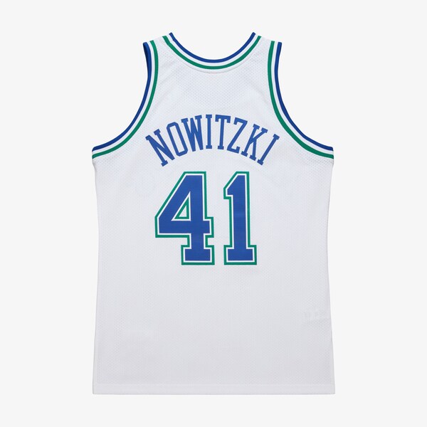 Dirk Nowitzki Dallas Mavericks 1998-99 White Authentic Jersey 3 Dirk Nowitzki Dallas Mavericks 1998-99 White Authentic Jersey
