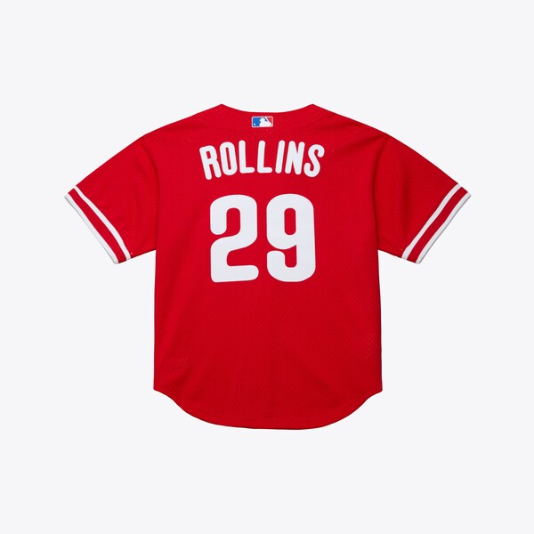 Jimmy Rollins Philadelphia Phillies Red 2000 Mesh Batting Practice Jersey
