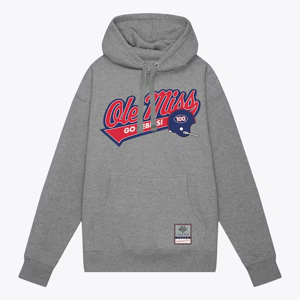 Ole Miss Rebels Heather Gray Tailsweep Pullover Hoodie