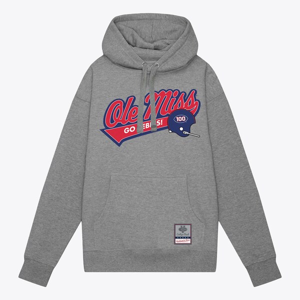 Ole Miss Rebels Heather Gray Tailsweep Pullover Hoodie