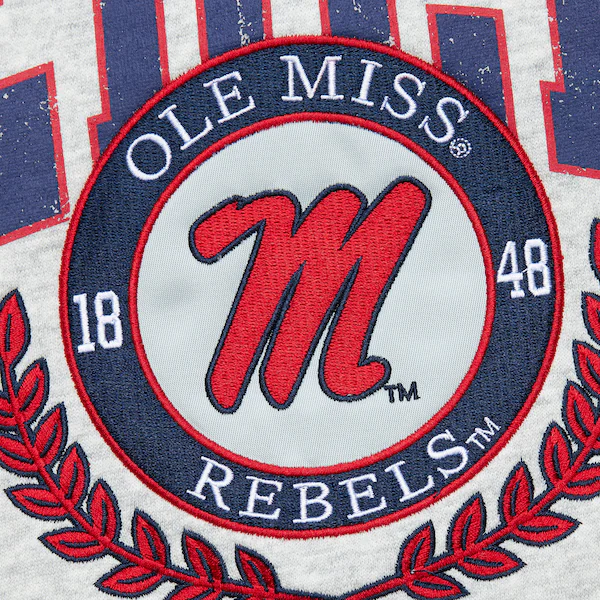 Ole Miss Rebels Gray Premium Team Logo Fleece Pullover Sweatshirt 5 Ole Miss Rebels Gray Premium Team Logo Fleece Pullover Sweatshirt