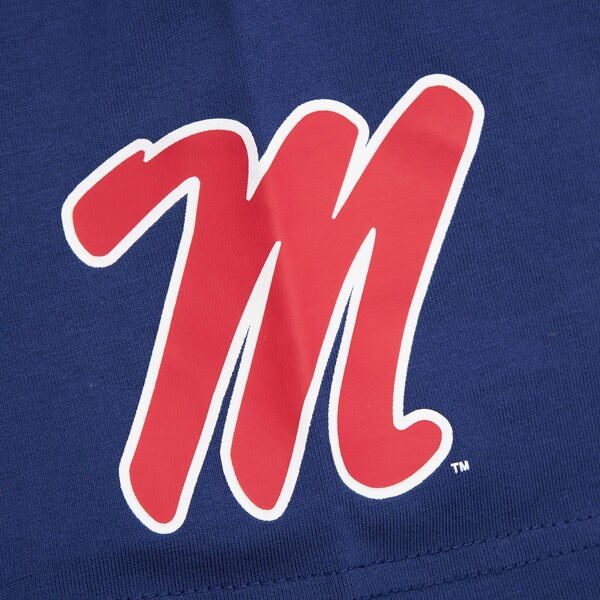 Ole Miss Rebels Navy Jacquard Ringer T-Shirt