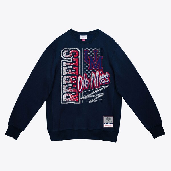 Ole Miss Rebels Navy Halftime Script Pullover Sweatshirt