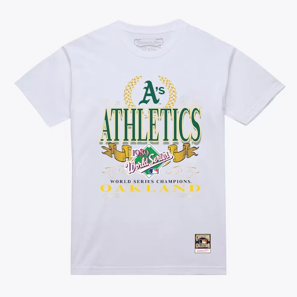 Athletics White Oakland Pennant Chase T-Shirt