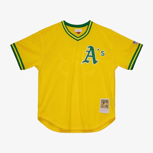 Men's Jose Canseco Athletics Gold 1990 Mesh Batting Practice Jersey