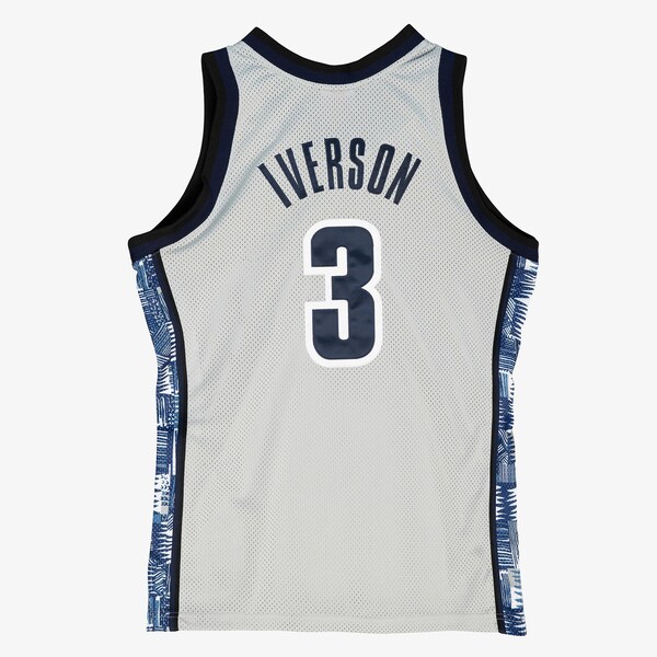 Allen Iverson Georgetown Hoyas 1995-96 Silver Authentic Jersey