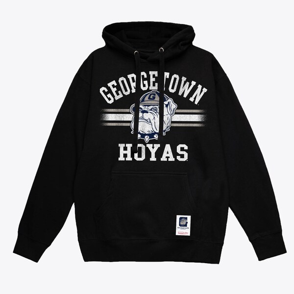 Georgetown Hoyas Black Vintage Stripes Pullover Hoodie