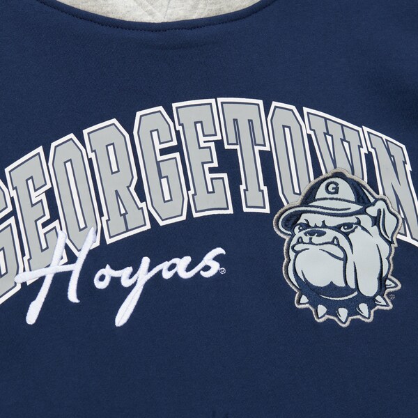 Georgetown Hoyas Navy Snow Washed Fleece Pullover Hoodie