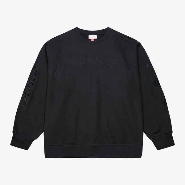 Detroit Red Wings Black Phantom Fleece Sweatshirt