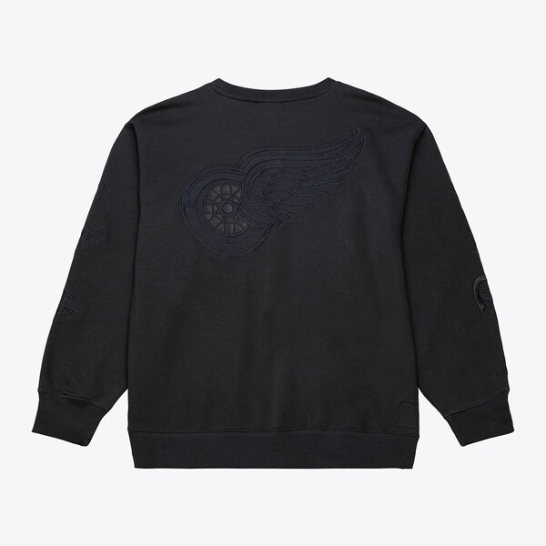 Detroit Red Wings Black Phantom Fleece Sweatshirt