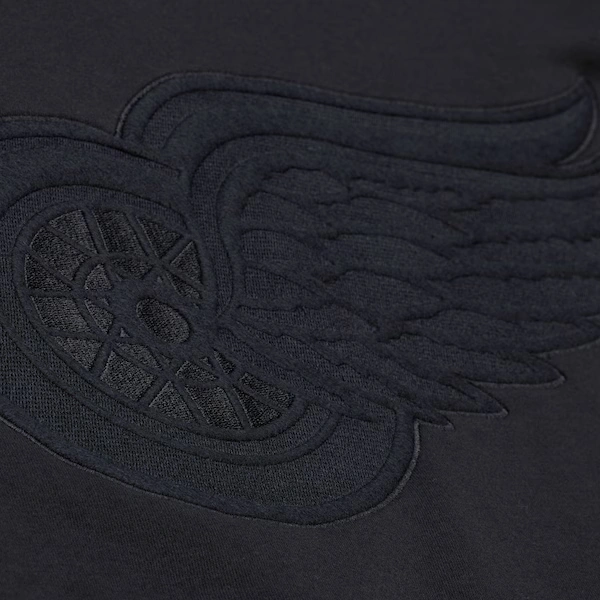 Detroit Red Wings Black Phantom Fleece Sweatshirt