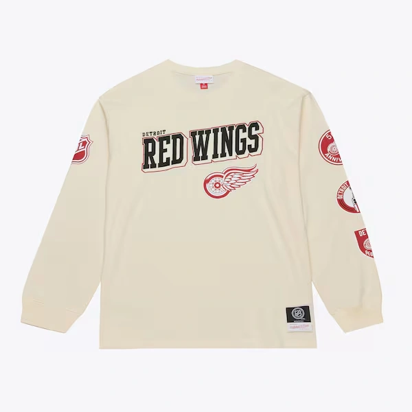 Detroit Red Wings Cream Dusted Training Camp Long Sleeve T-Shirt