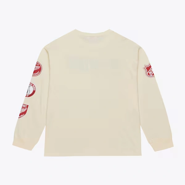 Detroit Red Wings Cream Dusted Training Camp Long Sleeve T-Shirt