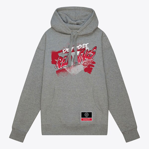 Detroit Red Wings Gray Graffiti Pullover Hoodie
