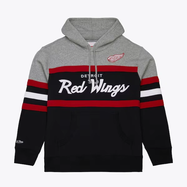 Detroit Red Wings Black Head Coach Pullover Hoodie