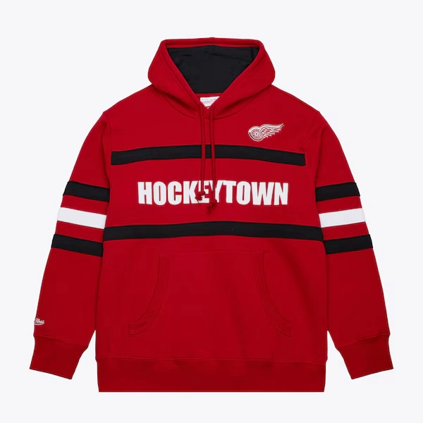 Detroit Red Wings Red Head Coach Fleece Pullover Hoodie