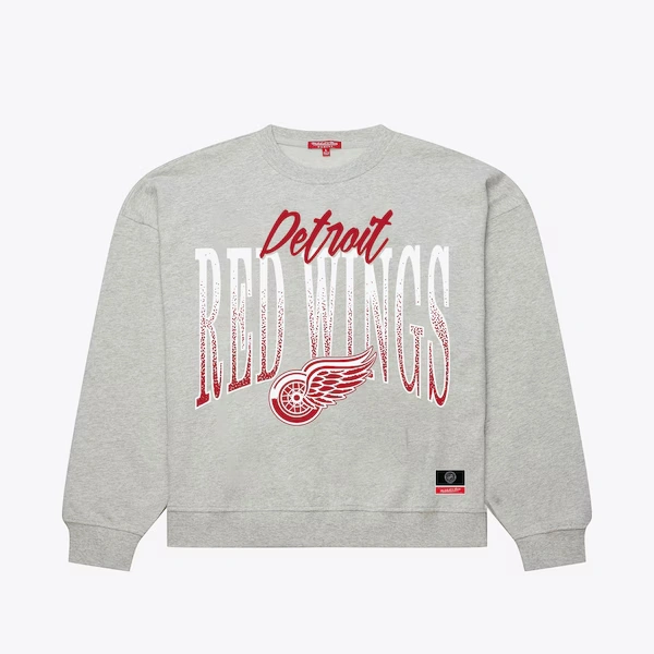 Women's Detroit Red Wings Heather Gray Hockey Night Pullover Sweatshirt