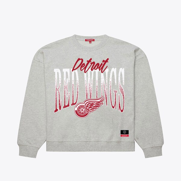 Women's Detroit Red Wings Heather Gray Hockey Night Pullover Sweatshirt