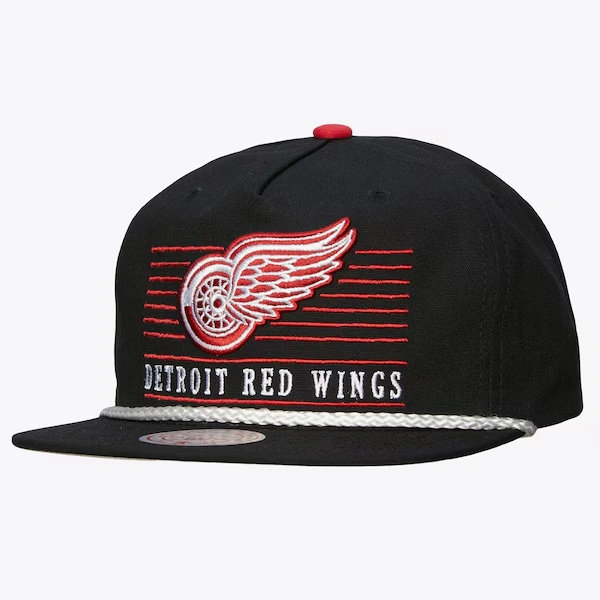Detroit Red Wings Black Ascend Deadstock Snapback Hat