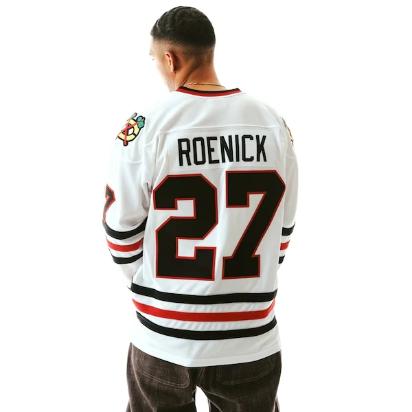 Jeremy Roenick Chicago Blackhawks White 1991-92 Power Play Jersey