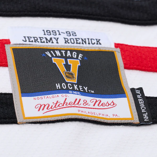 Jeremy Roenick Chicago Blackhawks White 1991-92 Power Play Jersey