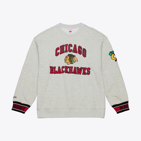Chicago Blackhawks Heather Gray Team Celebration Fleece Sweatshirt