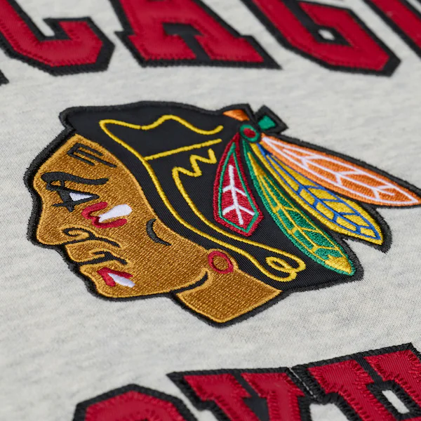 Chicago Blackhawks Heather Gray Team Celebration Fleece Sweatshirt