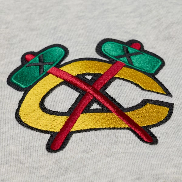 Chicago Blackhawks Heather Gray Team Celebration Fleece Sweatshirt