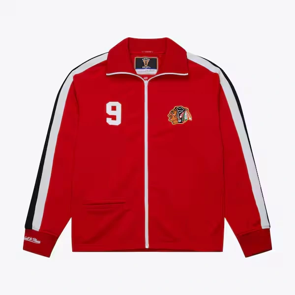 Bobby Hull Chicago Blackhawks 1971 Red Warm Up Full-Zip Jacket