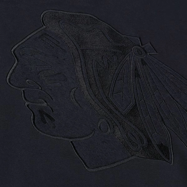 Chicago Blackhawks Black Phantom Fleece Hoodie