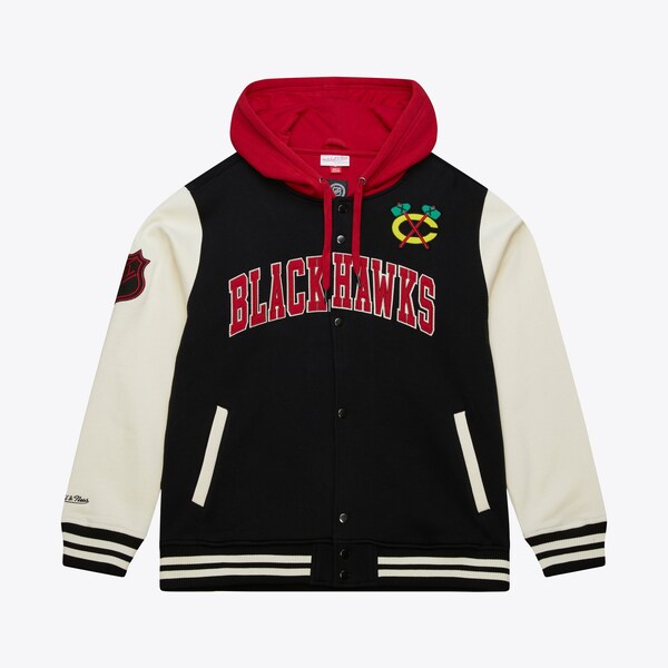 Chicago Blackhawks Black Rinkside Fleece Full-Snap Jacket