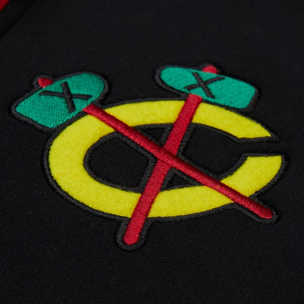 Chicago Blackhawks Black Rinkside Fleece Full-Snap Jacket