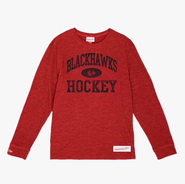 Chicago Blackhawks Red Powerplay Slub Long Sleeve T-Shirt