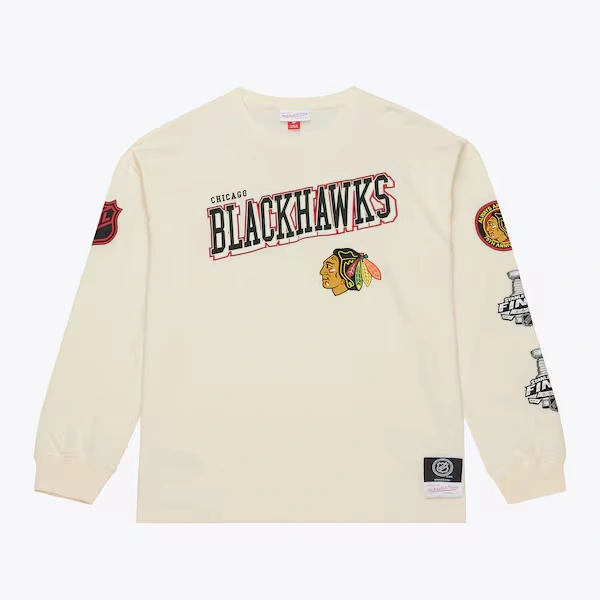 Chicago Blackhawks Cream Dusted Training Camp Long Sleeve T-Shirt