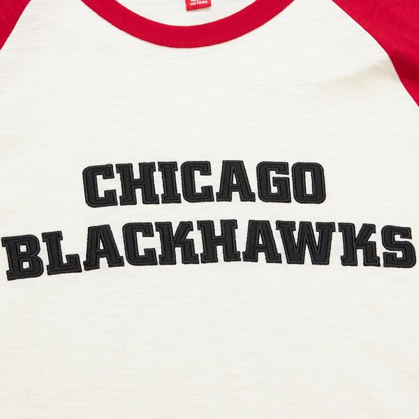 Chicago Blackhawks Cream Legendary Slub Raglan Long Sleeve T-Shirt