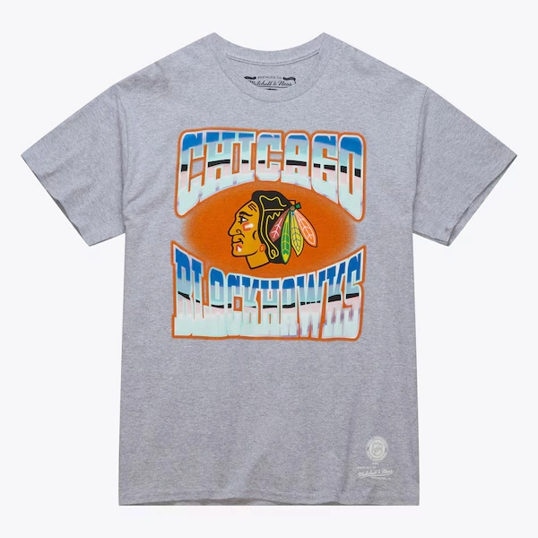 Chicago Blackhawks Gray Stateside Pastel T-Shirt