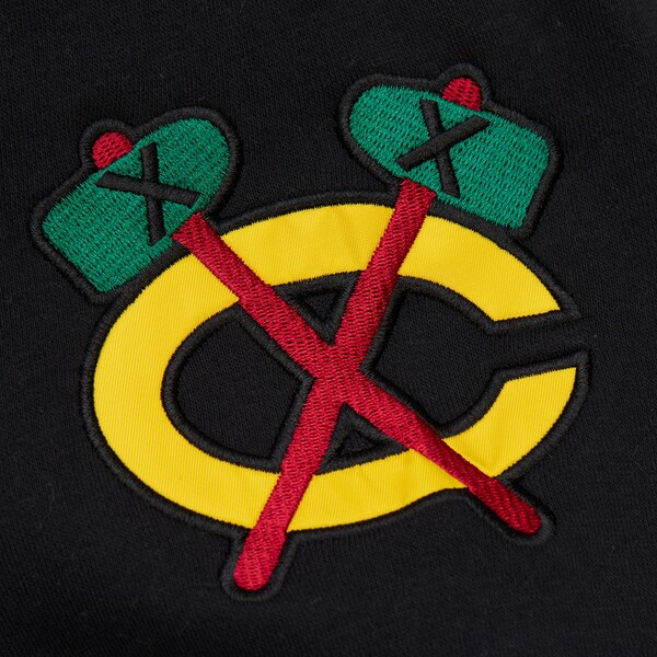 Chicago Blackhawks Heather Gray Allover 4.0 Fleece Pullover Sweatshirt