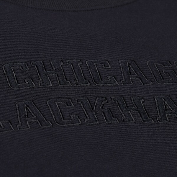 Chicago Blackhawks Black Phantom Fleece Sweatshirt