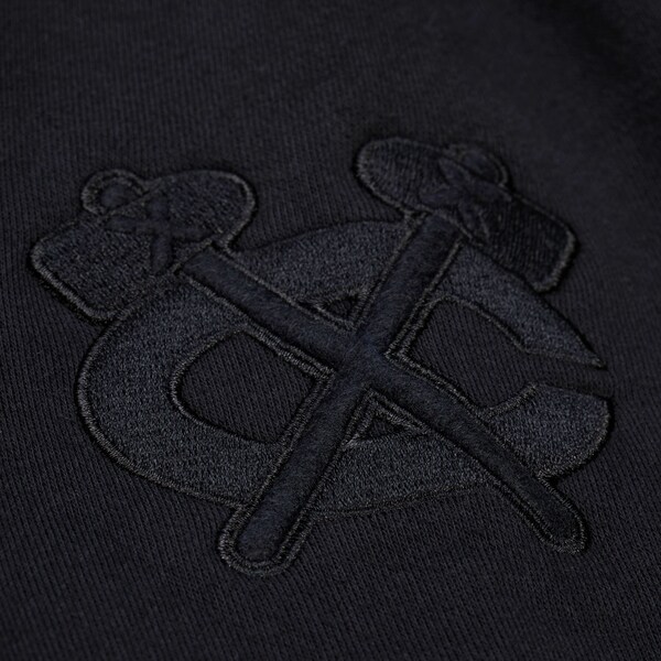 Chicago Blackhawks Black Phantom Fleece Sweatshirt