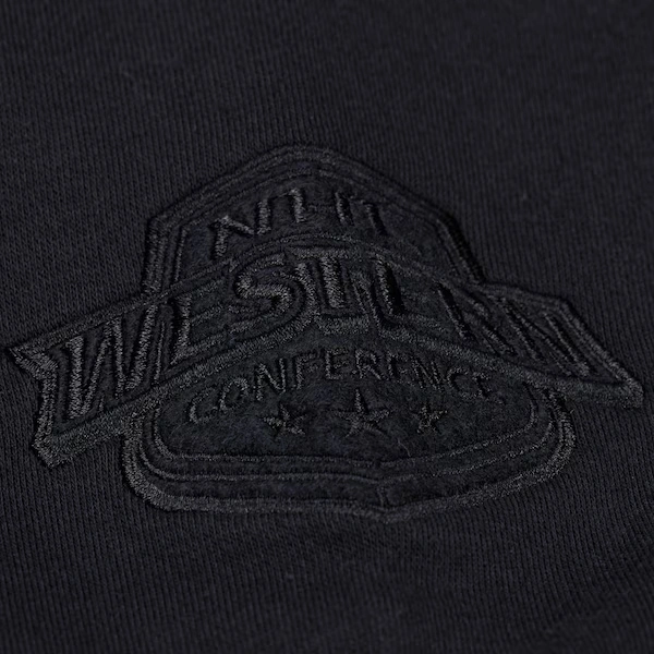 Chicago Blackhawks Black Phantom Fleece Sweatshirt